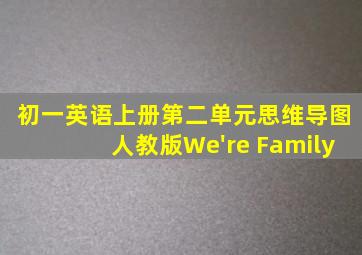 初一英语上册第二单元思维导图人教版We're Family